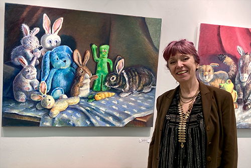 Carolyn Crampton at Spring Open Studio 2023 by Jeannette Bonifas